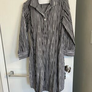 Foxcroft Black and White Striped Mini Dress